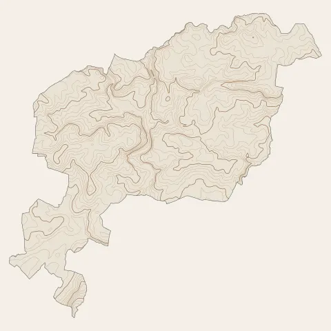 Ernée : courbes de niveau