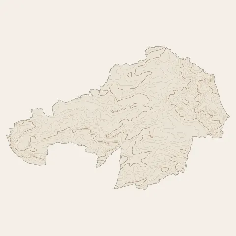 Évron : courbes de niveau