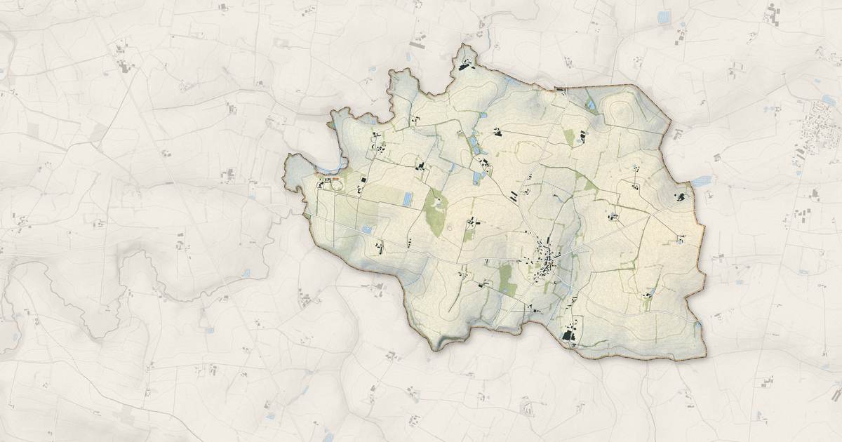 Portrait cartographique de Mée : relief, eau, forêts, bâti et voies, calculés à partir des données de l'IGN