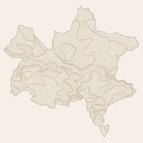 Meslay-du-Maine : courbes de niveau