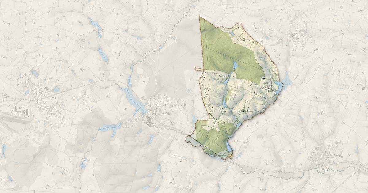 Portrait cartographique de Olivet : relief, eau, forêts, bâti et voies, calculés à partir des données de l'IGN