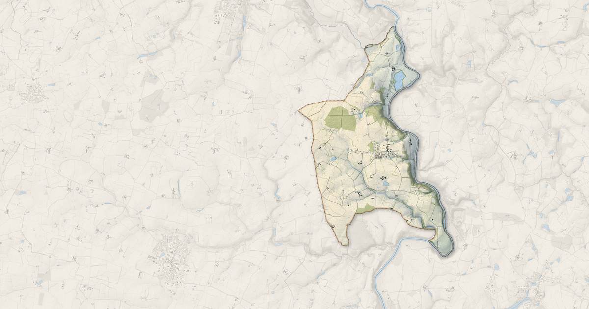 Portrait cartographique de Origné : relief, eau, forêts, bâti et voies, calculés à partir des données de l'IGN