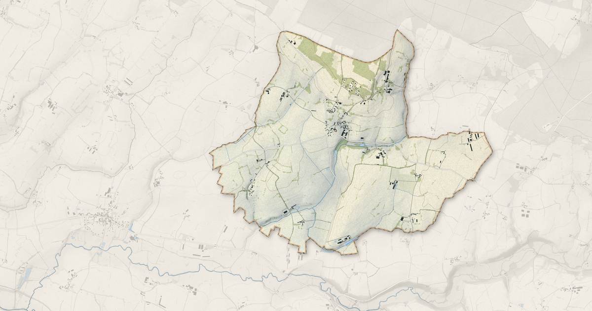 Portrait cartographique de La Pallu : relief, eau, forêts, bâti et voies, calculés à partir des données de l'IGN