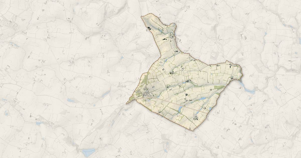 Portrait cartographique de La Pellerine : relief, eau, forêts, bâti et voies, calculés à partir des données de l'IGN