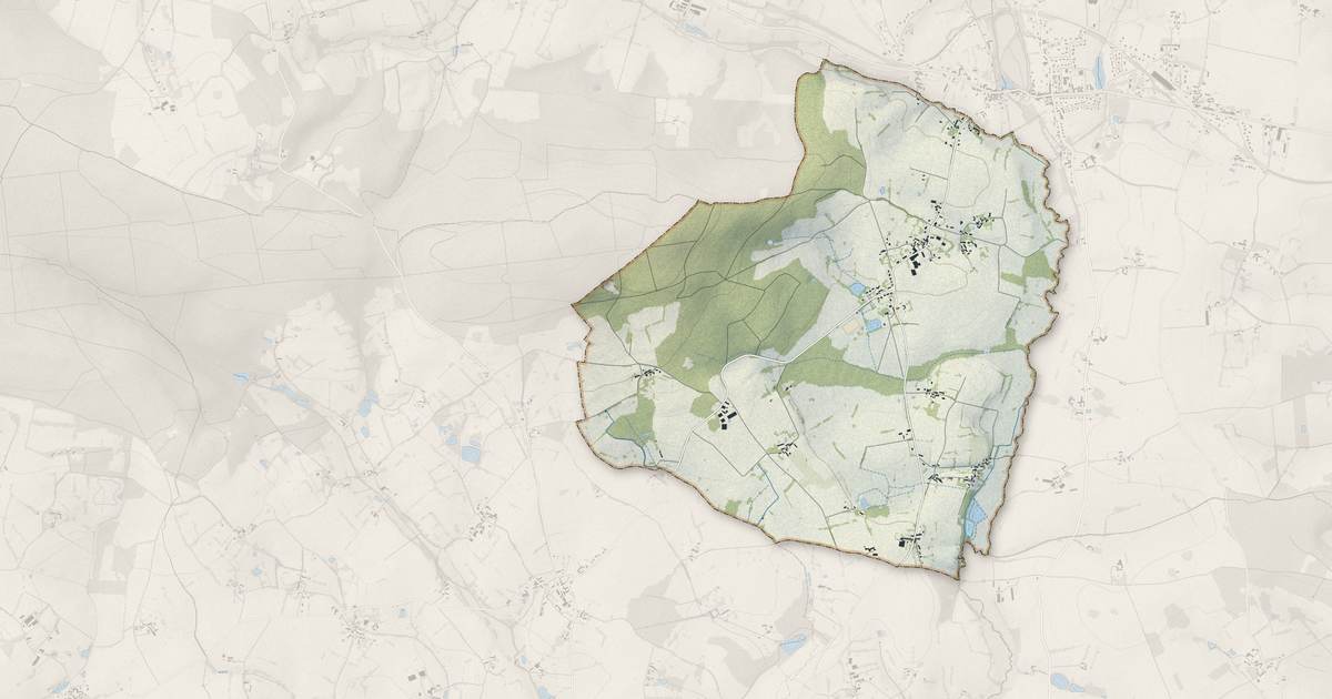 Portrait cartographique de Ravigny : relief, eau, forêts, bâti et voies, calculés à partir des données de l'IGN