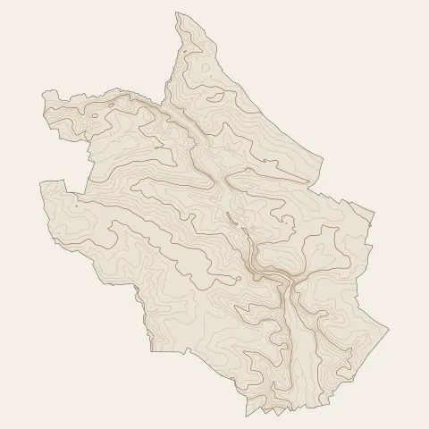 Saint-Berthevin : courbes de niveau
