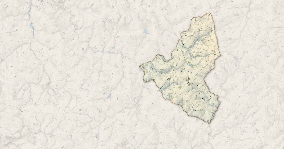Portrait cartographique de Saint-Berthevin-la-Tannière : relief, eau, forêts, bâti et voies, calculés à partir des données de l'IGN
