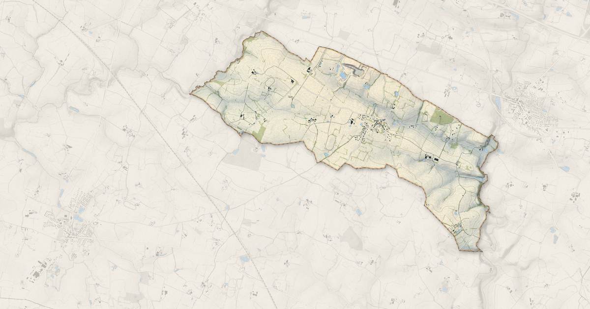 Portrait cartographique de Saint-Georges-le-Fléchard : relief, eau, forêts, bâti et voies, calculés à partir des données de l'IGN
