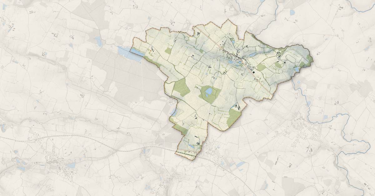 Portrait cartographique de Saint-Loup-du-Dorat : relief, eau, forêts, bâti et voies, calculés à partir des données de l'IGN