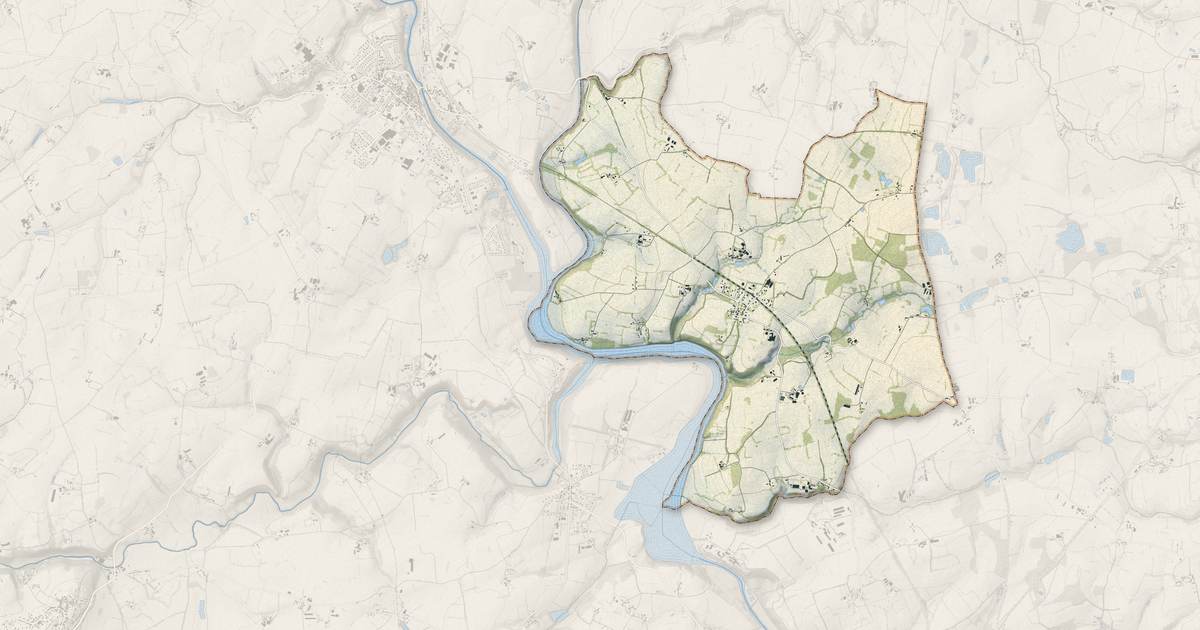 Portrait cartographique de Saint-Loup-du-Gast : relief, eau, forêts, bâti et voies, calculés à partir des données de l'IGN