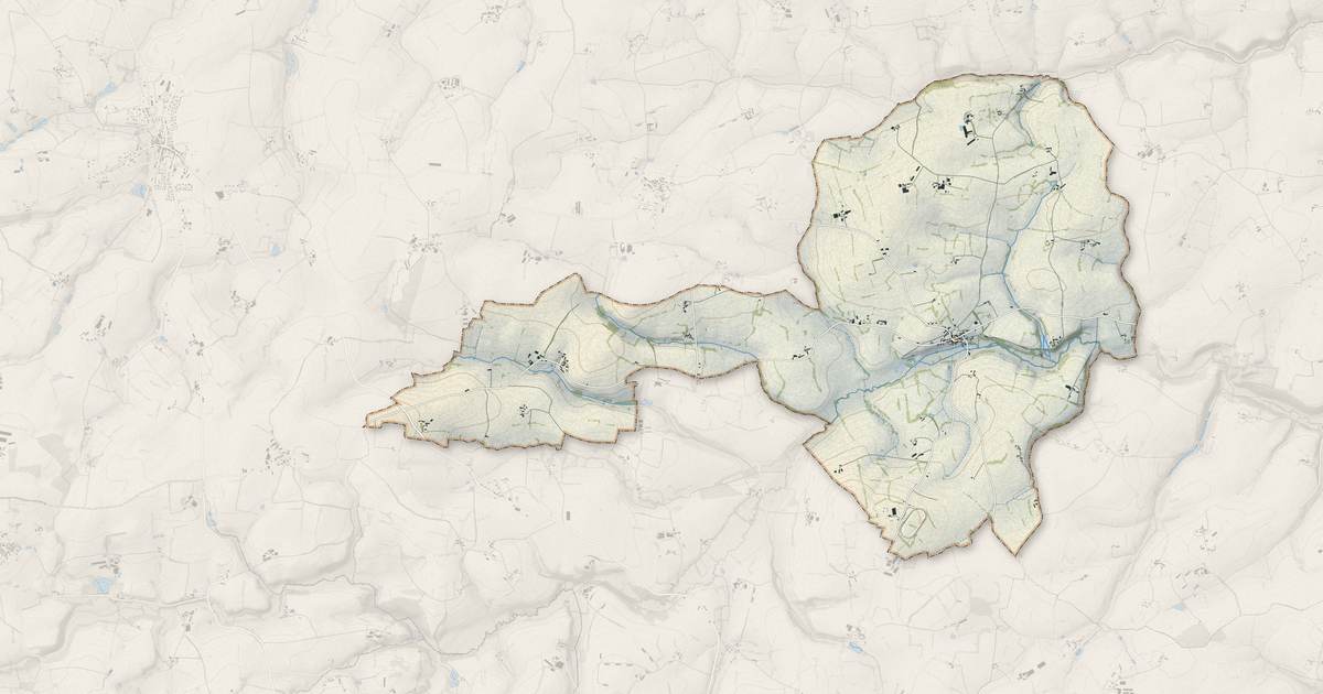 Portrait cartographique de Saint-Mars-du-Désert : relief, eau, forêts, bâti et voies, calculés à partir des données de l'IGN