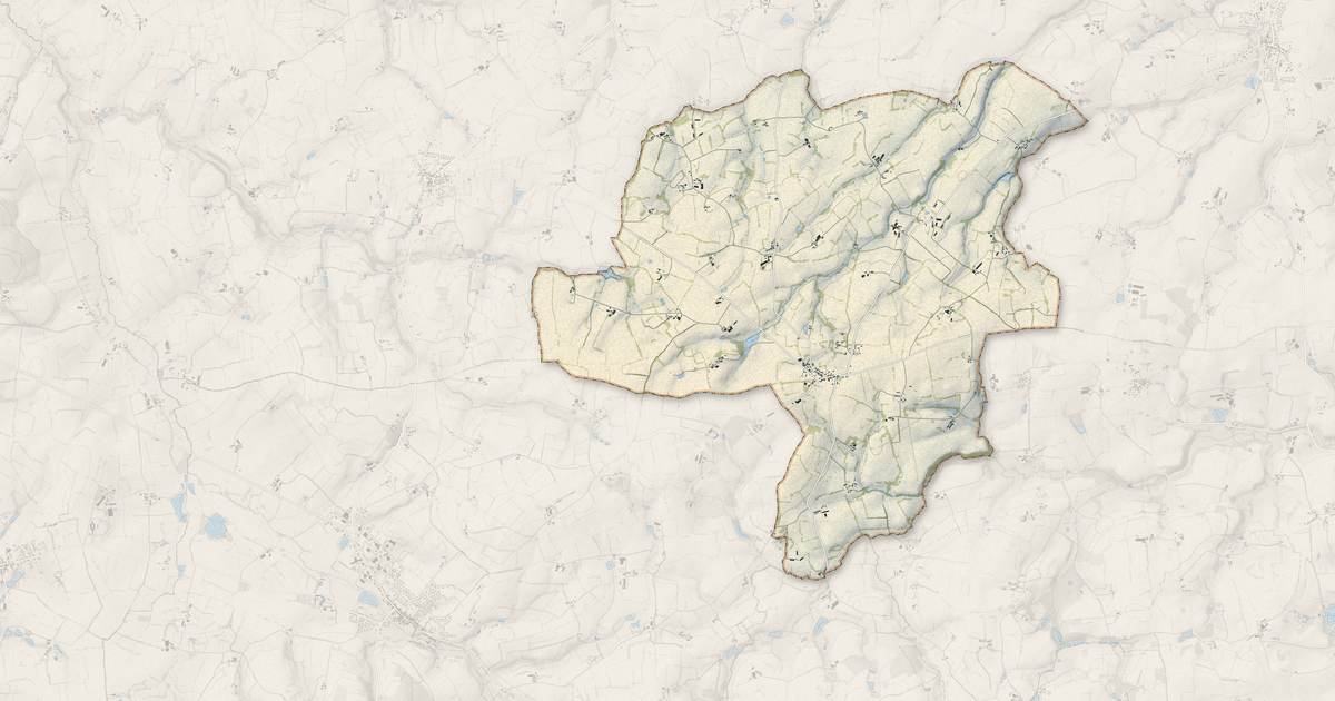 Portrait cartographique de Trans : relief, eau, forêts, bâti et voies, calculés à partir des données de l'IGN