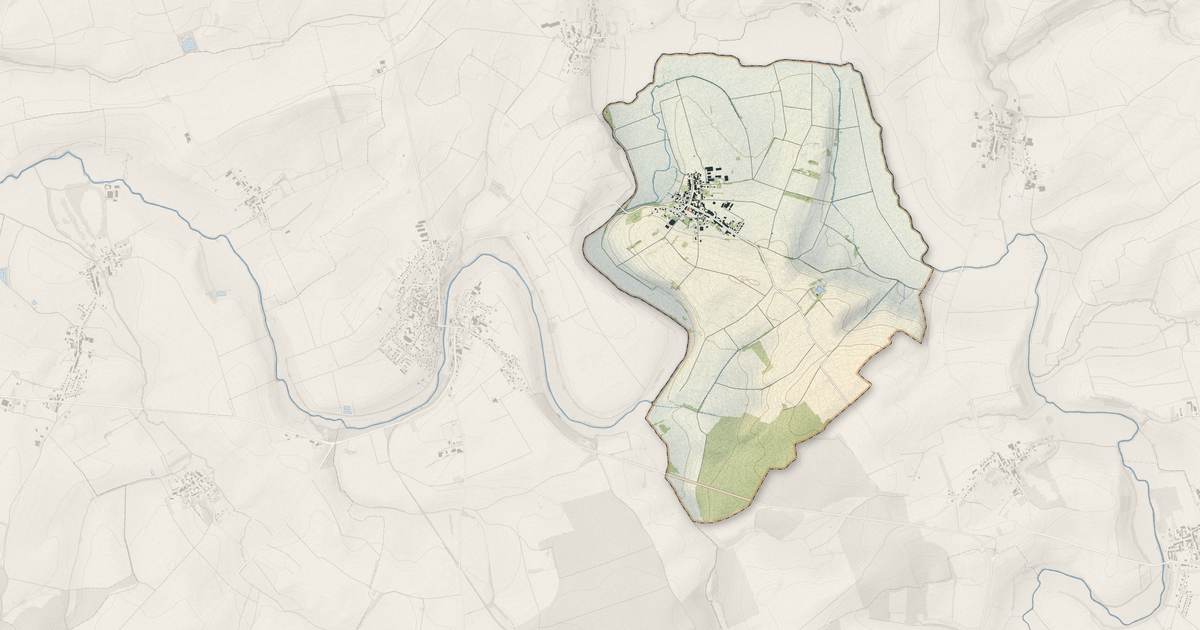 Portrait cartographique de Abaucourt : relief, eau, forêts, bâti et voies, calculés à partir des données de l'IGN