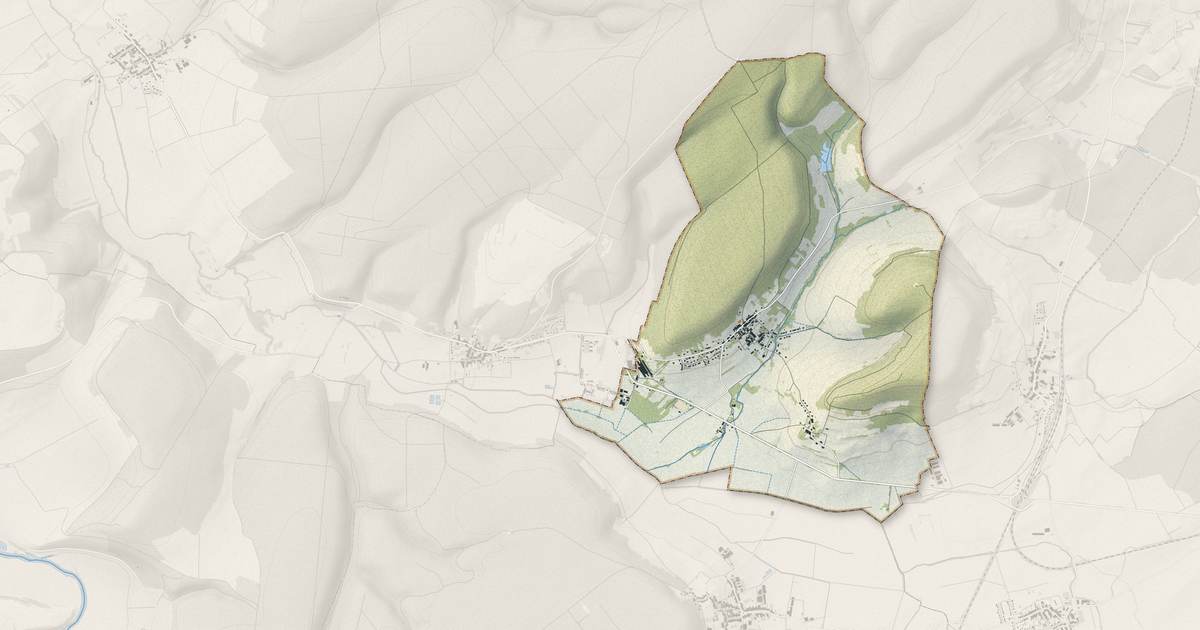 Portrait cartographique de Allamps : relief, eau, forêts, bâti et voies, calculés à partir des données de l'IGN