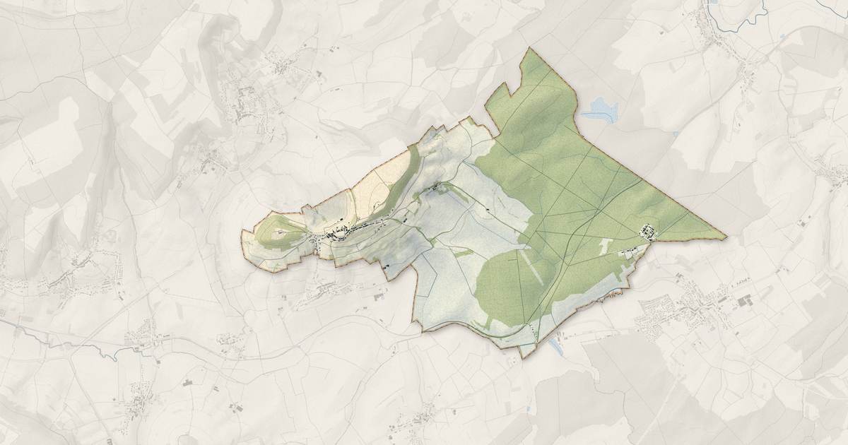 Portrait cartographique de Amance : relief, eau, forêts, bâti et voies, calculés à partir des données de l'IGN
