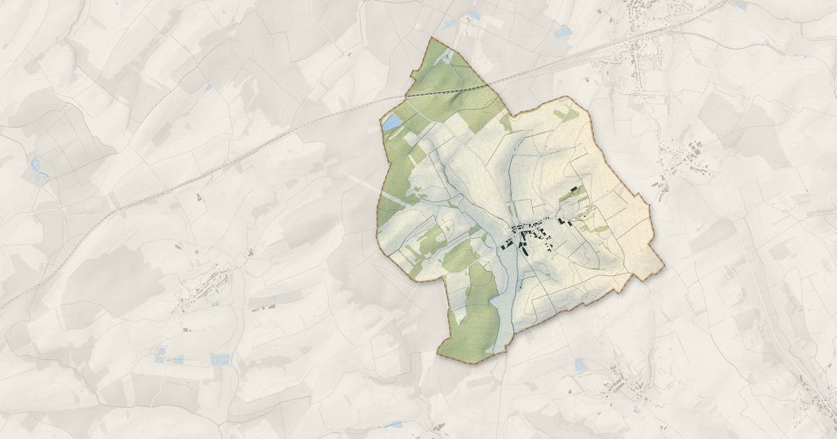 Portrait cartographique de Amenoncourt : relief, eau, forêts, bâti et voies, calculés à partir des données de l'IGN