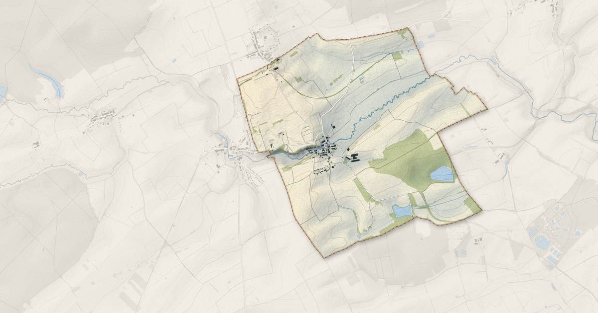 Portrait cartographique de Andilly : relief, eau, forêts, bâti et voies, calculés à partir des données de l'IGN