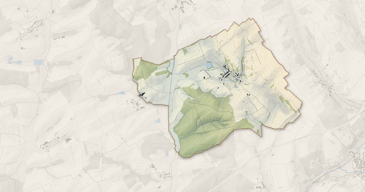 Portrait cartographique de Autrepierre : relief, eau, forêts, bâti et voies, calculés à partir des données de l'IGN