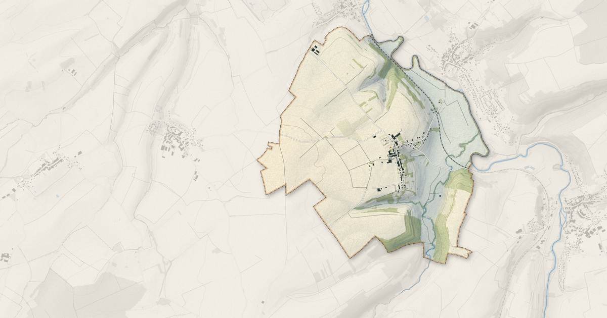 Portrait cartographique de Autrey : relief, eau, forêts, bâti et voies, calculés à partir des données de l'IGN
