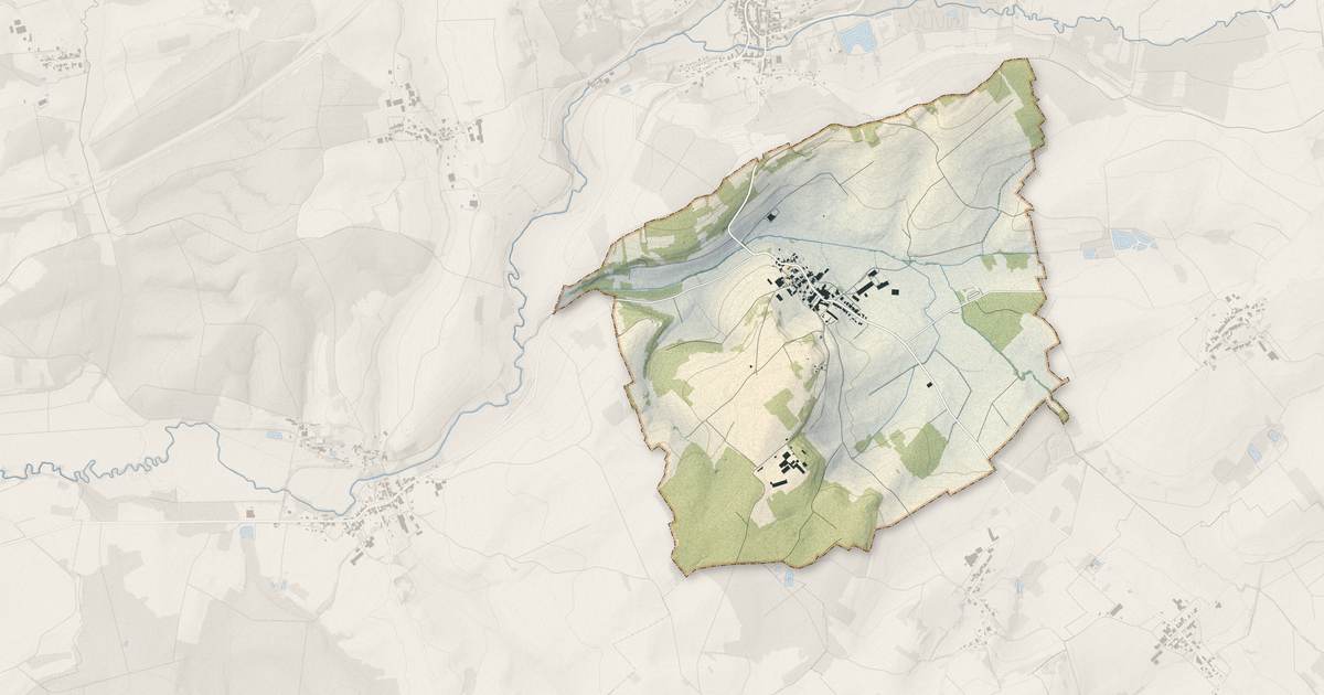 Portrait cartographique de Barbas : relief, eau, forêts, bâti et voies, calculés à partir des données de l'IGN