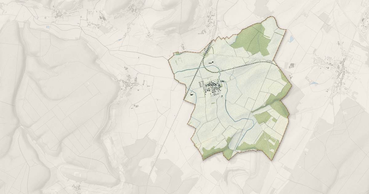 Portrait cartographique de Barisey-au-Plain : relief, eau, forêts, bâti et voies, calculés à partir des données de l'IGN
