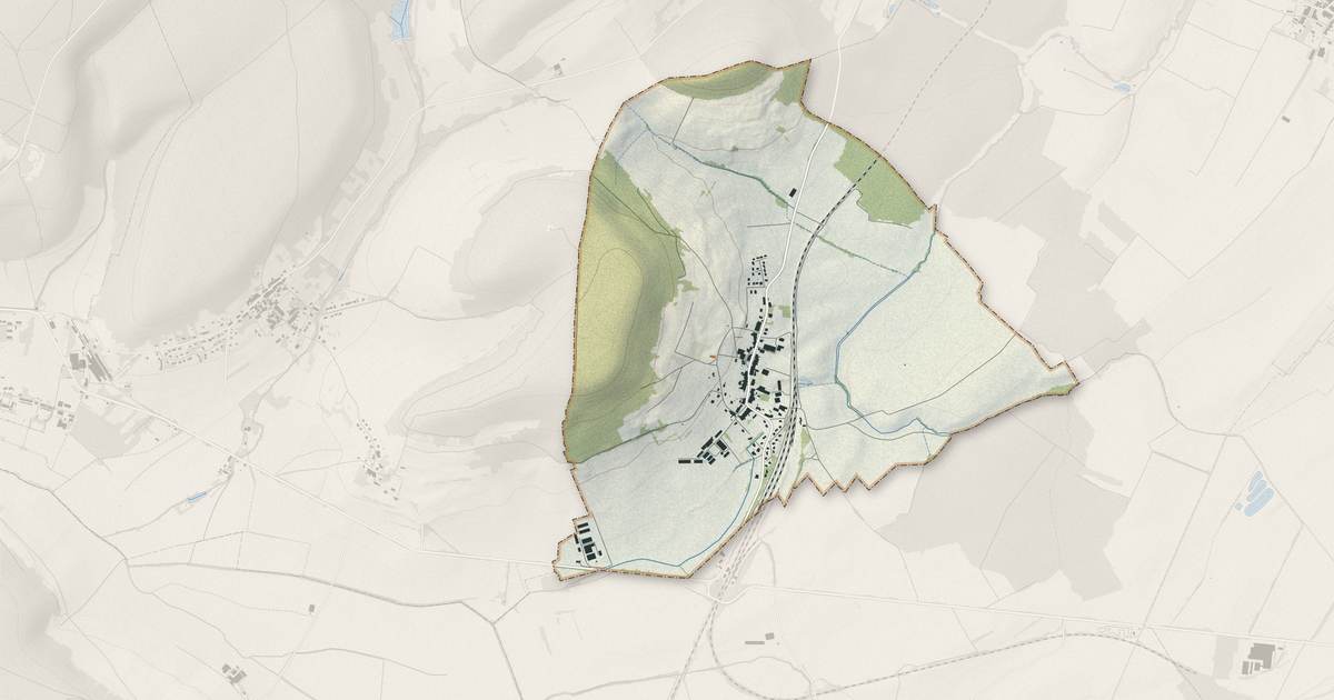 Portrait cartographique de Barisey-la-Côte : relief, eau, forêts, bâti et voies, calculés à partir des données de l'IGN