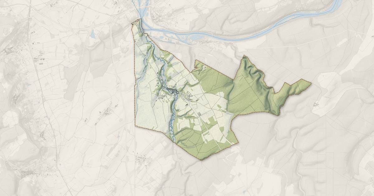 Portrait cartographique de Bicqueley : relief, eau, forêts, bâti et voies, calculés à partir des données de l'IGN