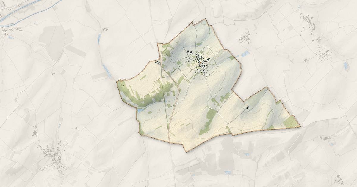 Portrait cartographique de Bonviller : relief, eau, forêts, bâti et voies, calculés à partir des données de l'IGN