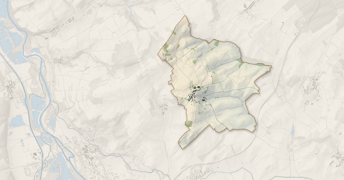 Portrait cartographique de Brémoncourt : relief, eau, forêts, bâti et voies, calculés à partir des données de l'IGN