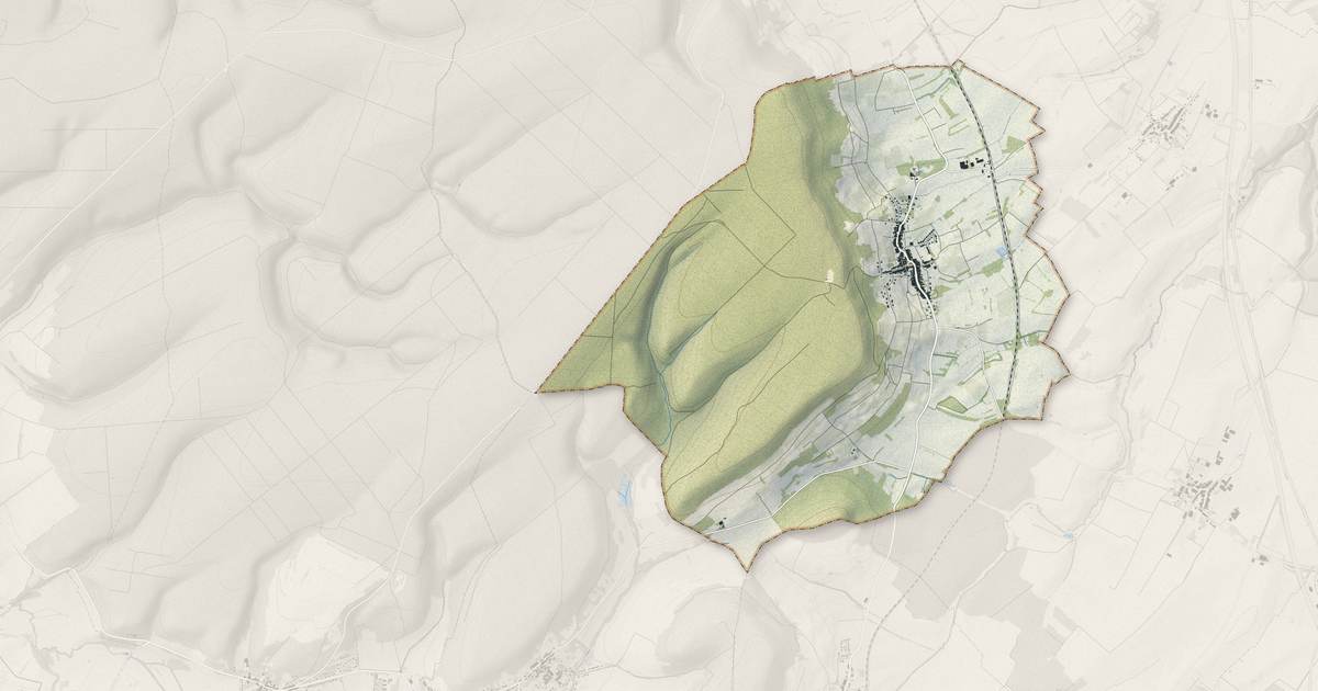 Portrait cartographique de Bulligny : relief, eau, forêts, bâti et voies, calculés à partir des données de l'IGN