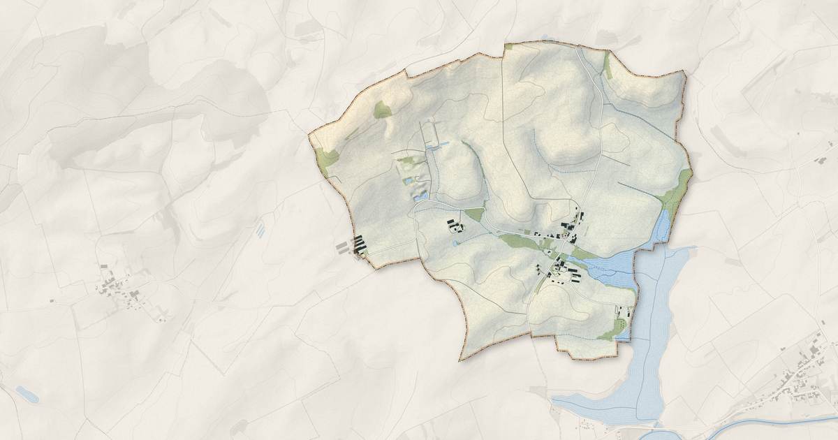 Portrait cartographique de Bures : relief, eau, forêts, bâti et voies, calculés à partir des données de l'IGN
