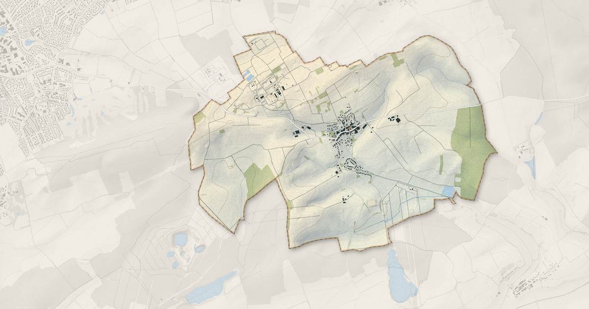 Portrait cartographique de Cerville : relief, eau, forêts, bâti et voies, calculés à partir des données de l'IGN