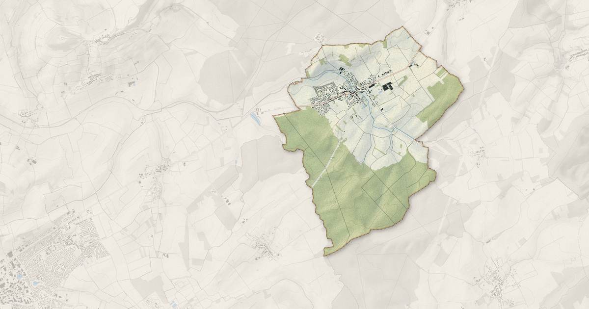Portrait cartographique de Champenoux : relief, eau, forêts, bâti et voies, calculés à partir des données de l'IGN