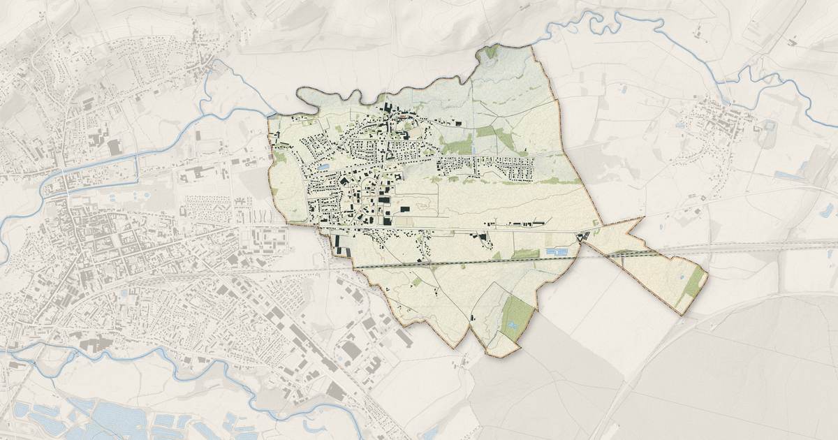 Portrait cartographique de Chanteheux : relief, eau, forêts, bâti et voies, calculés à partir des données de l'IGN