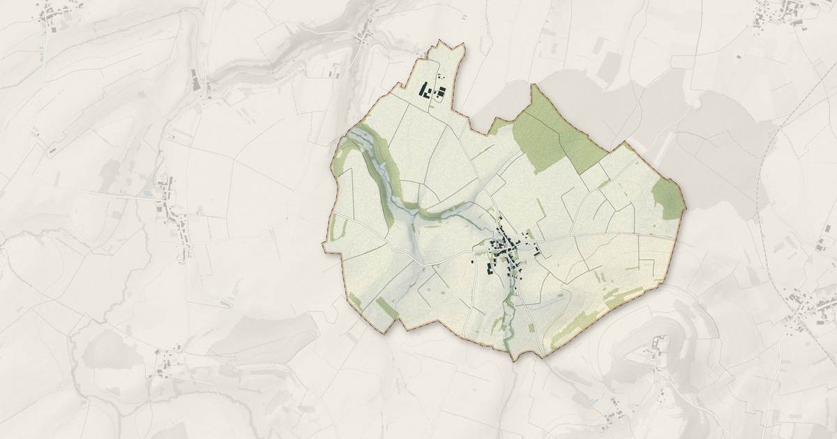 Portrait cartographique de Chaouilley : relief, eau, forêts, bâti et voies, calculés à partir des données de l'IGN