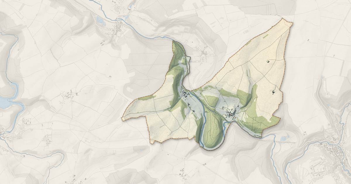 Portrait cartographique de Colmey : relief, eau, forêts, bâti et voies, calculés à partir des données de l'IGN
