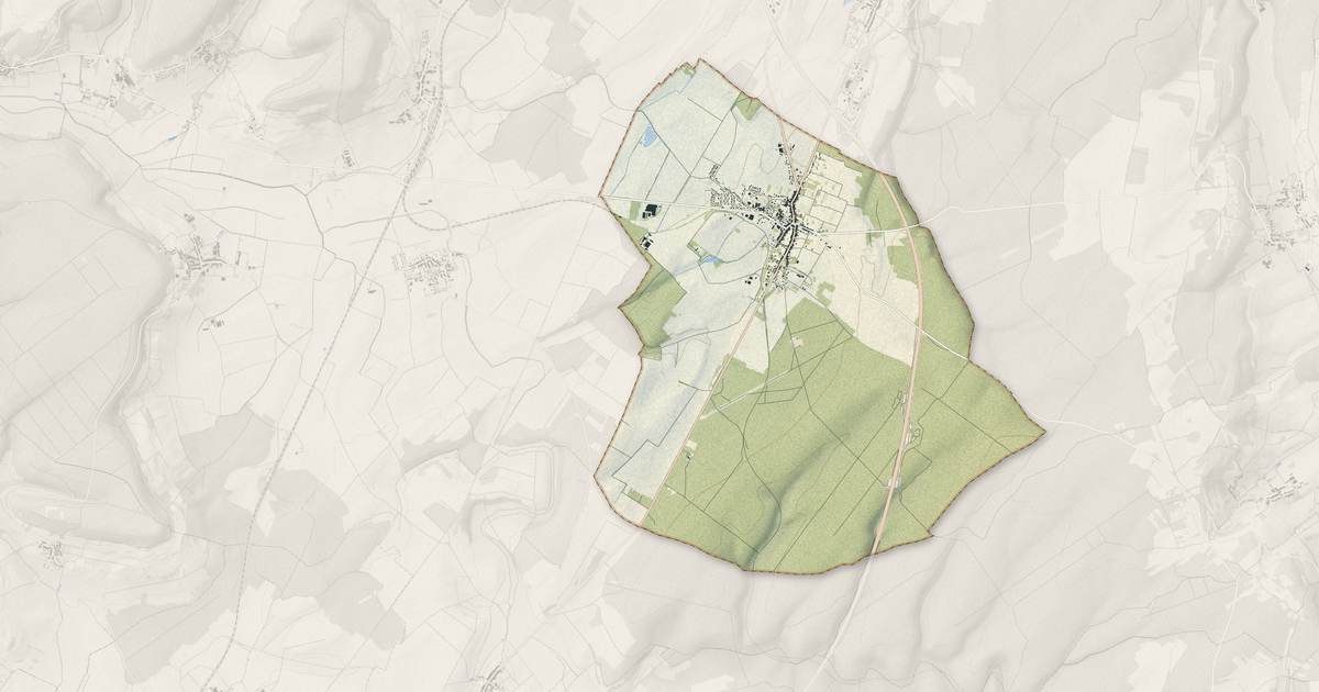 Portrait cartographique de Colombey-les-Belles : relief, eau, forêts, bâti et voies, calculés à partir des données de l'IGN