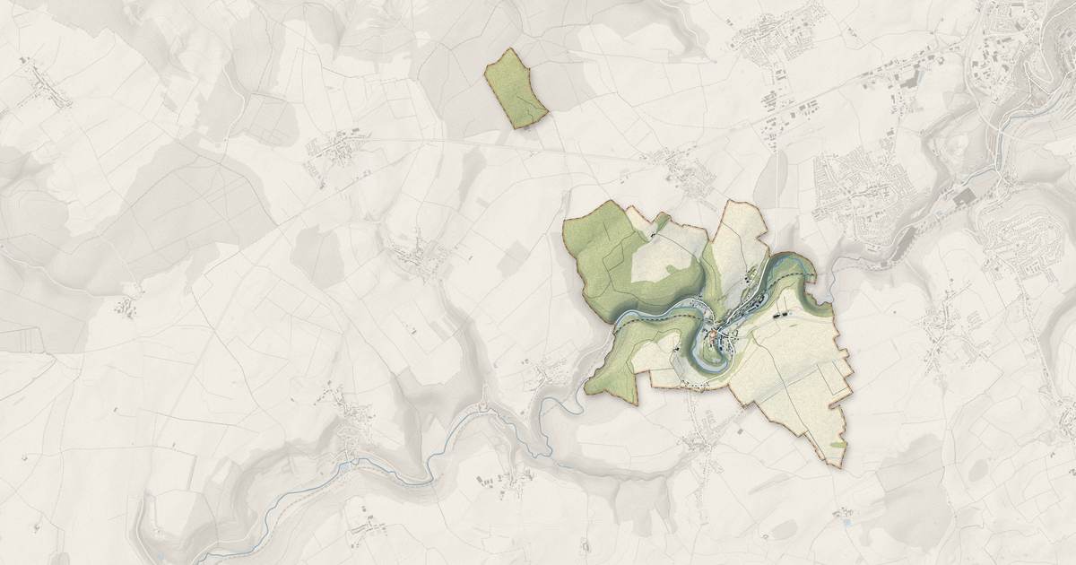 Portrait cartographique de Cons-la-Grandville : relief, eau, forêts, bâti et voies, calculés à partir des données de l'IGN