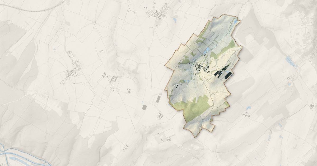 Portrait cartographique de Coyviller : relief, eau, forêts, bâti et voies, calculés à partir des données de l'IGN