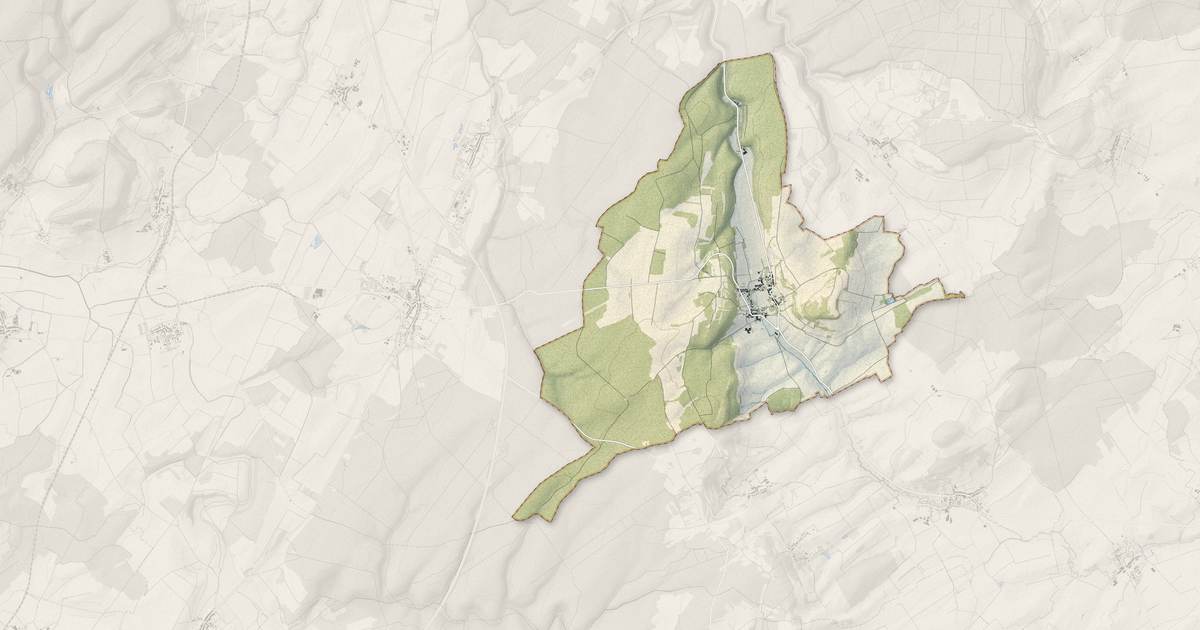 Portrait cartographique de Crépey : relief, eau, forêts, bâti et voies, calculés à partir des données de l'IGN