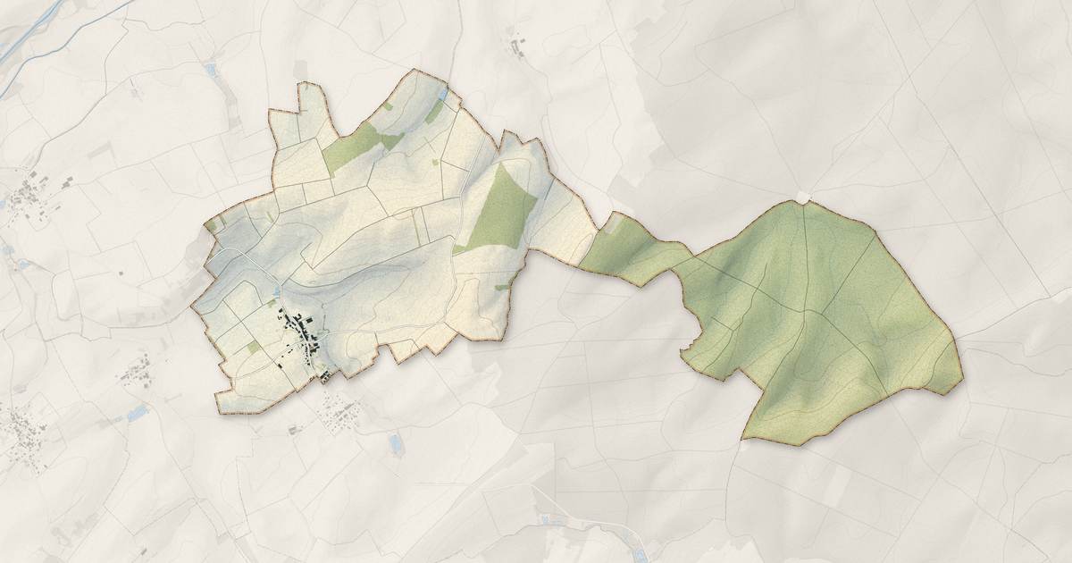 Portrait cartographique de Crion : relief, eau, forêts, bâti et voies, calculés à partir des données de l'IGN