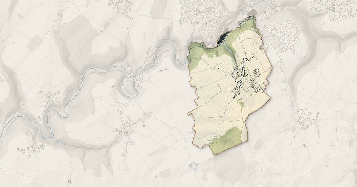 Portrait cartographique de Cutry : relief, eau, forêts, bâti et voies, calculés à partir des données de l'IGN