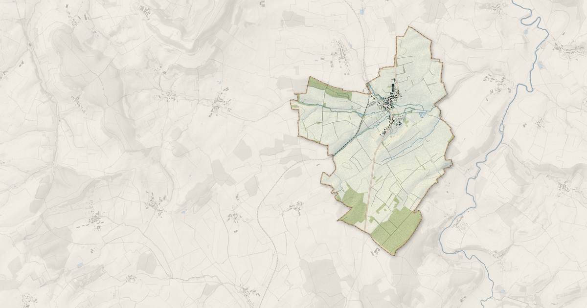 Portrait cartographique de Diarville : relief, eau, forêts, bâti et voies, calculés à partir des données de l'IGN