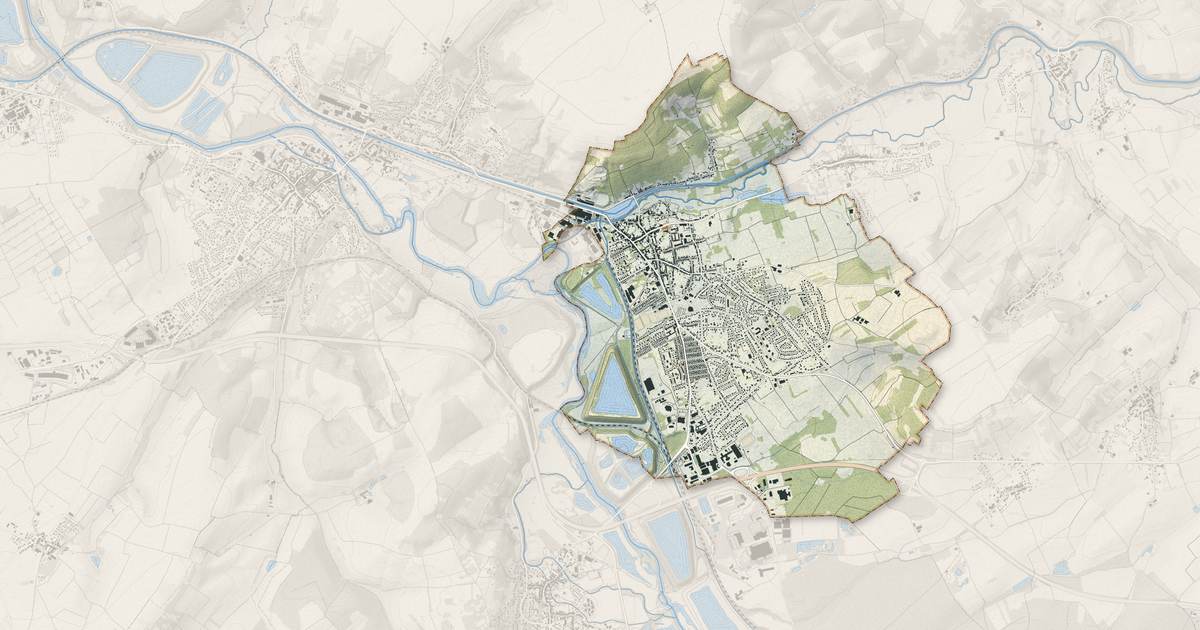 Portrait cartographique de Dombasle-sur-Meurthe : relief, eau, forêts, bâti et voies, calculés à partir des données de l'IGN