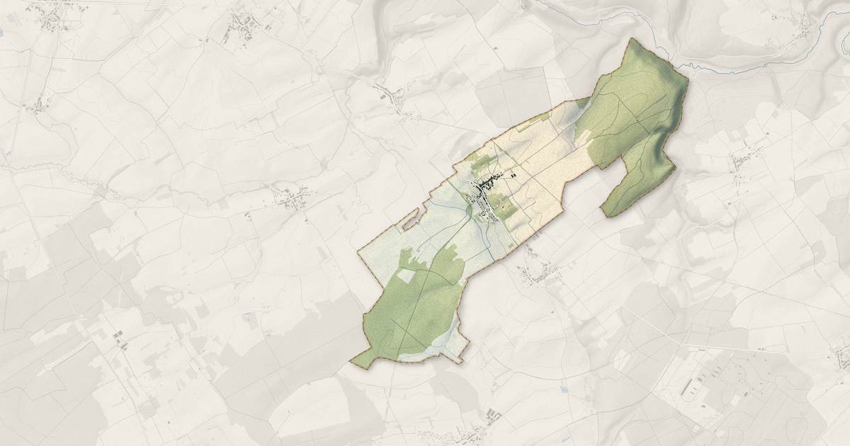 Portrait cartographique de Domèvre-en-Haye : relief, eau, forêts, bâti et voies, calculés à partir des données de l'IGN