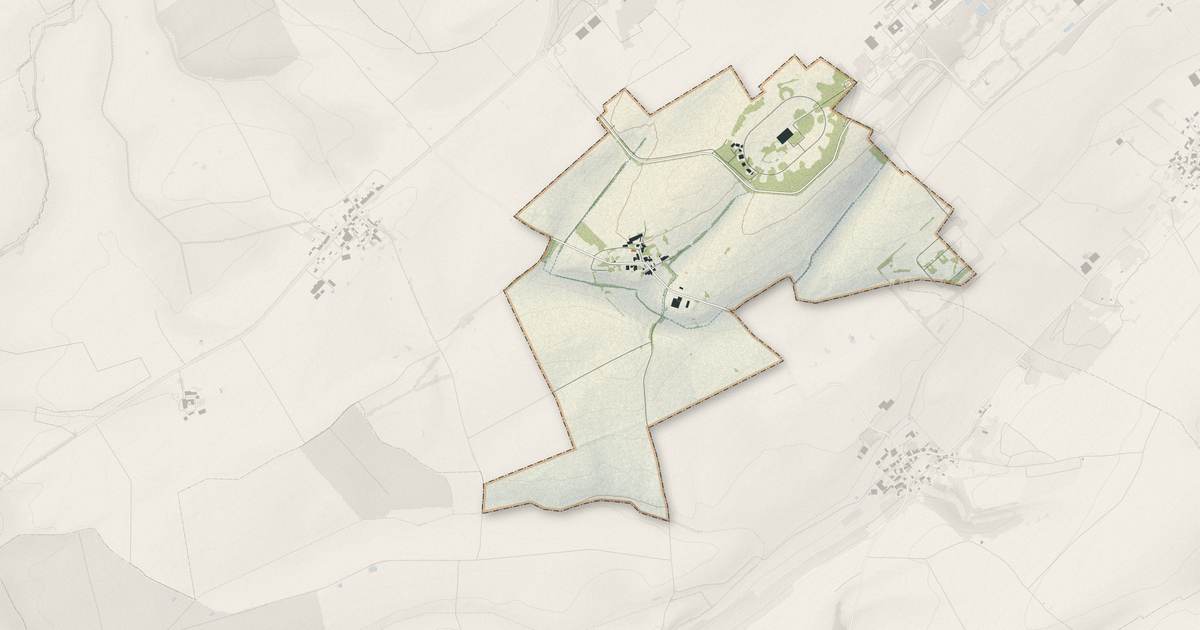 Portrait cartographique de Dommartin-la-Chaussée : relief, eau, forêts, bâti et voies, calculés à partir des données de l'IGN