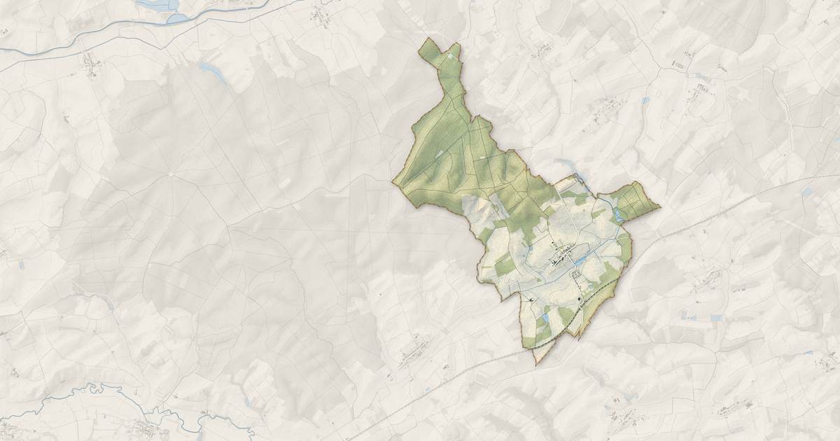 Portrait cartographique de Emberménil : relief, eau, forêts, bâti et voies, calculés à partir des données de l'IGN