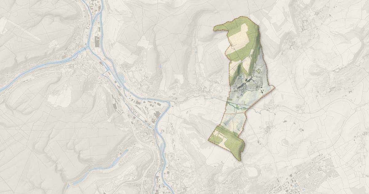 Portrait cartographique de Eulmont : relief, eau, forêts, bâti et voies, calculés à partir des données de l'IGN