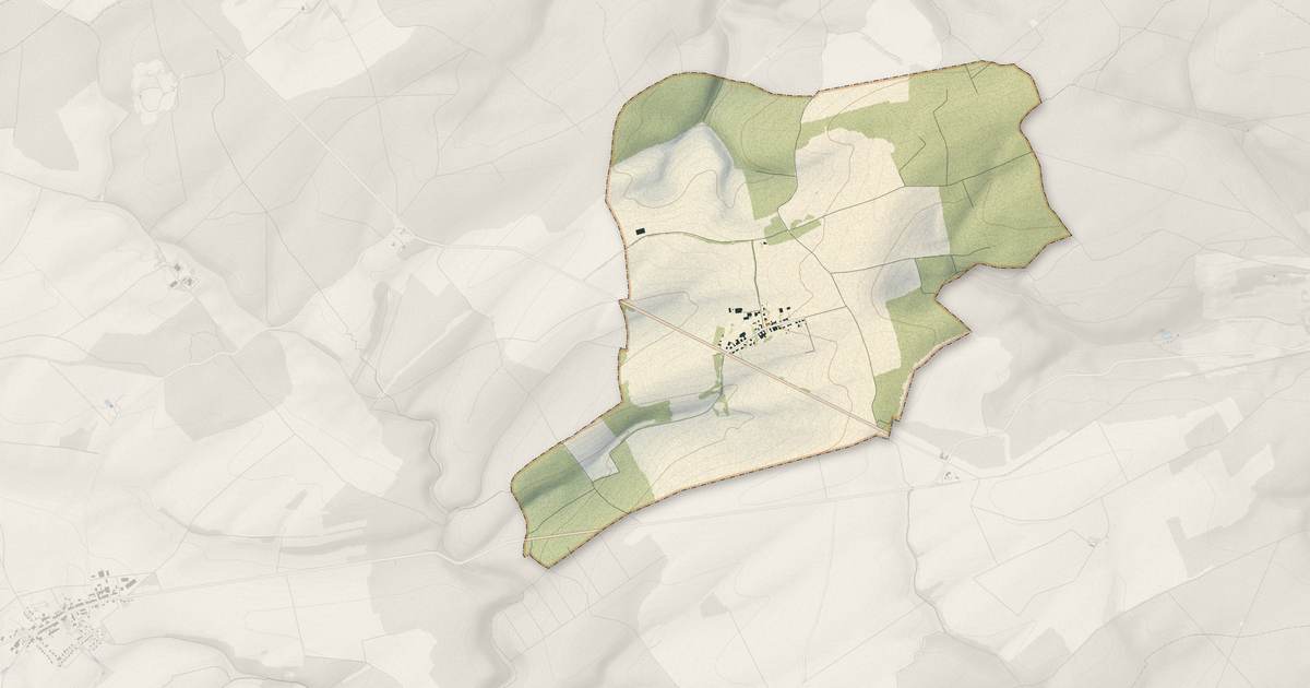 Portrait cartographique de Fey-en-Haye : relief, eau, forêts, bâti et voies, calculés à partir des données de l'IGN
