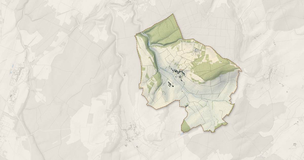 Portrait cartographique de Germiny : relief, eau, forêts, bâti et voies, calculés à partir des données de l'IGN